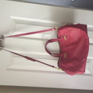 Coach red leather bag